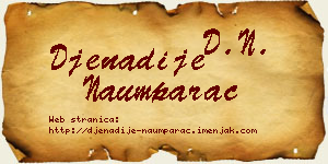 Đenadije Naumparac vizit kartica